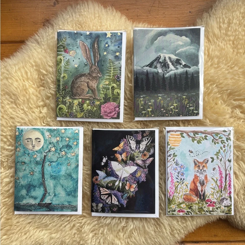 The Wildflower Company Bundle of 5 Greeting Cards